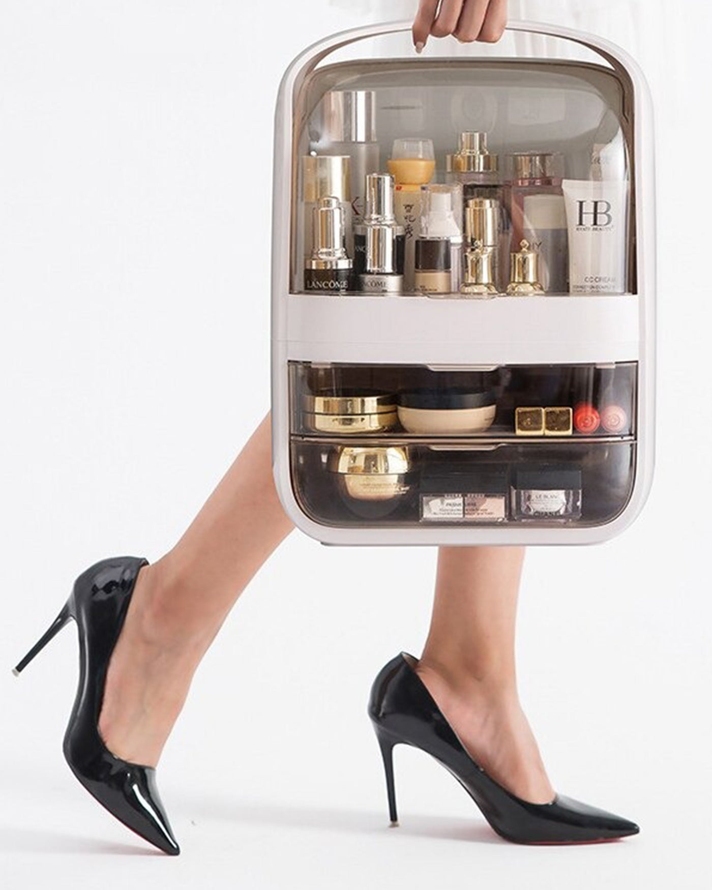 Pandora Large Hand Carry 3 Tier Cosmetic Storage Box With 3 Drawers