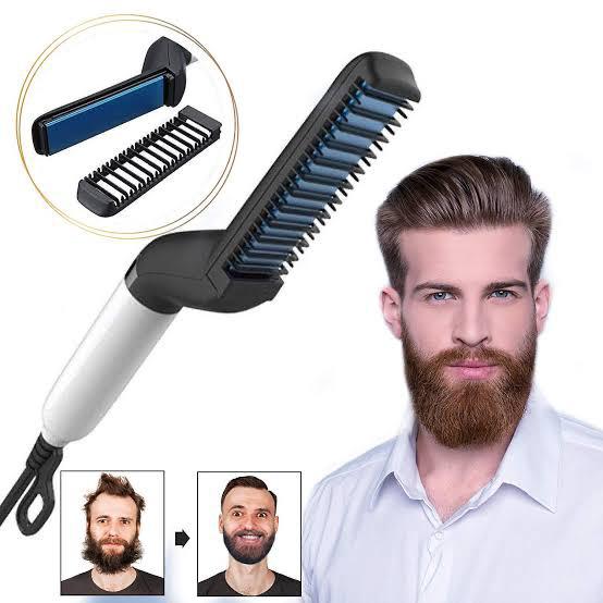 Men Quick Beard Straightener Styler Comb Multifunctional Hair Curling Curler Show Cap Tool Drop shipping