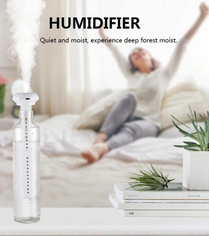 USB Portable Air Humidifier Diamond Bottle Aroma Diffuse Mist Maker